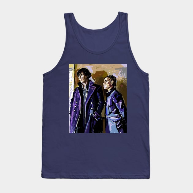 Sherlock & Watson Tank Top by Daria Popkova